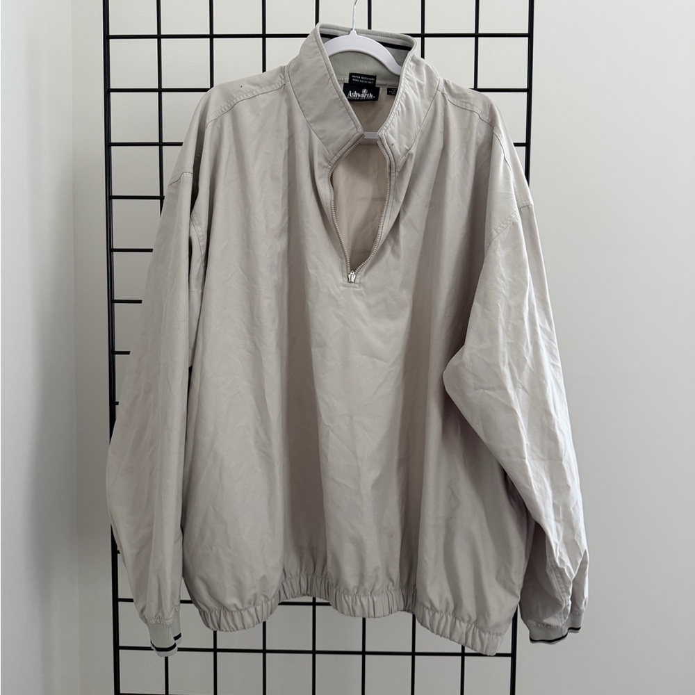 Ashworth Light Gray Pullover Windbreaker